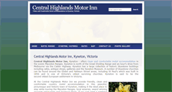 Desktop Screenshot of centralhighlandsmotorinn.com.au